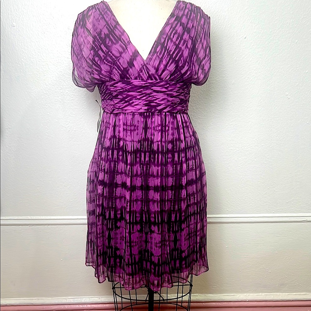 Maggie London Purple Tie-Dye Women's Dress